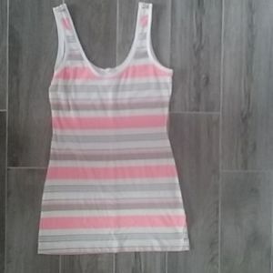 Victoria Secret Pink and White Stripe Tunic Tank T